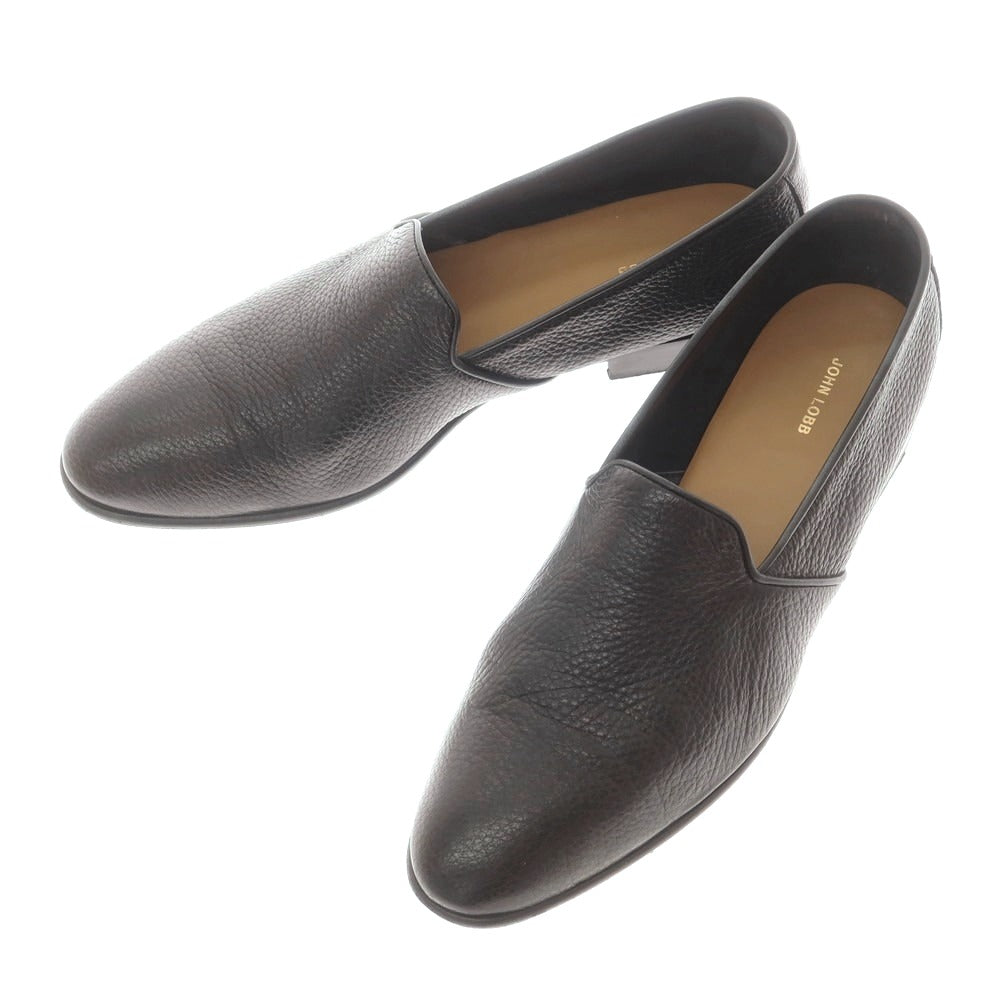 【中古】ジョンロブ John Lobb シュリンクレザー ローファー ブラック【 8 】【 状態ランクB 】【 メンズ 】