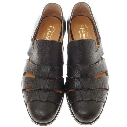 【中古】フラテッリジャコメッティ F.LLI Giacometti 型押しレザー グルカサンダル ブラック【 41 】【 状態ランクB 】【 メンズ 】