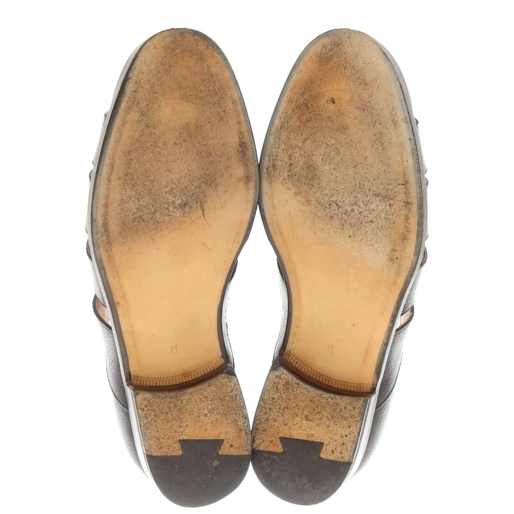 【中古】フラテッリジャコメッティ F.LLI Giacometti 型押しレザー グルカサンダル ブラック【 41 】【 状態ランクB 】【 メンズ 】