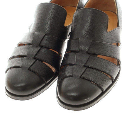 【中古】フラテッリジャコメッティ F.LLI Giacometti 型押しレザー グルカサンダル ブラック【 41 】【 状態ランクB 】【 メンズ 】