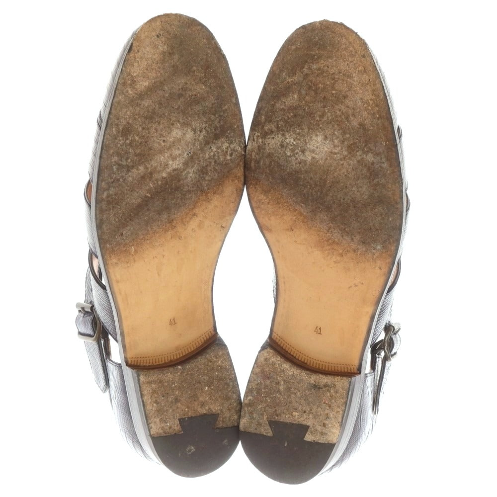 【中古】フラテッリジャコメッティ F.LLI Giacometti リザードレザー グルカサンダル ネイビー【 41 】【 状態ランクB 】【 メンズ 】