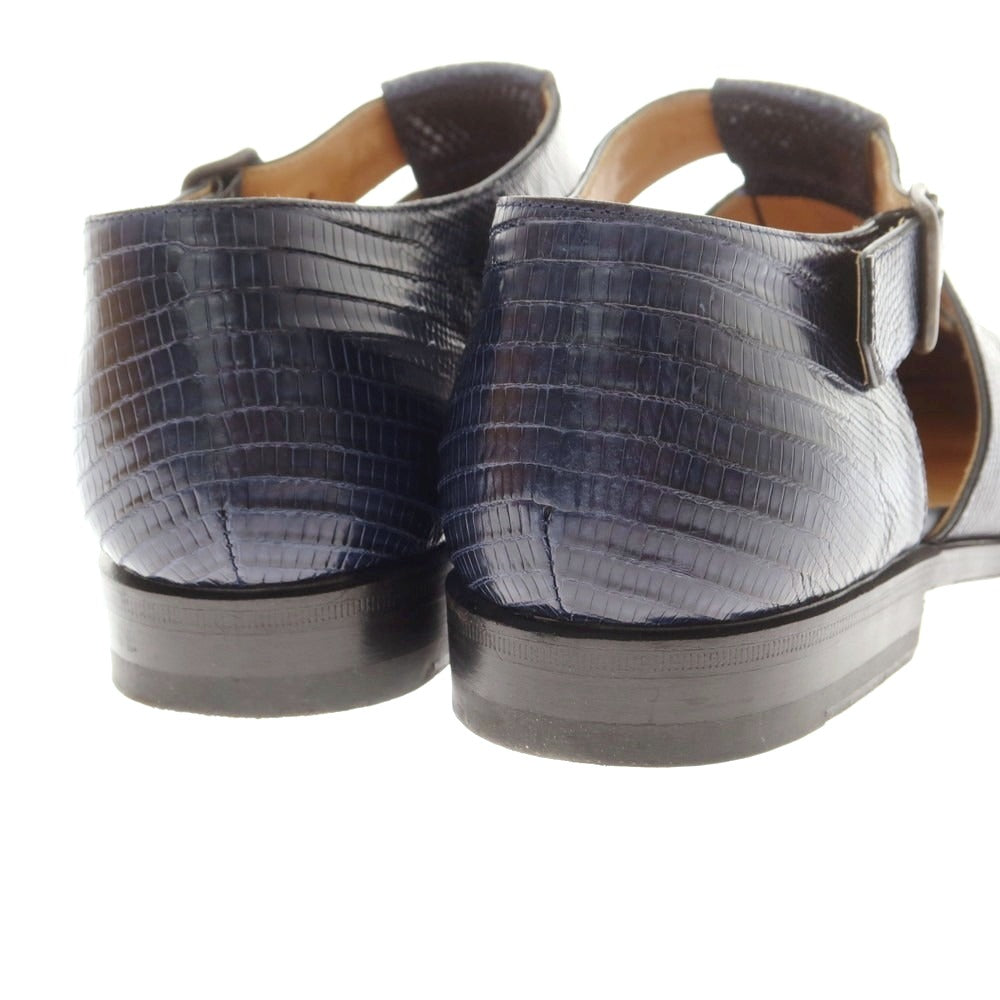 【中古】フラテッリジャコメッティ F.LLI Giacometti リザードレザー グルカサンダル ネイビー【 41 】【 状態ランクB 】【 メンズ 】