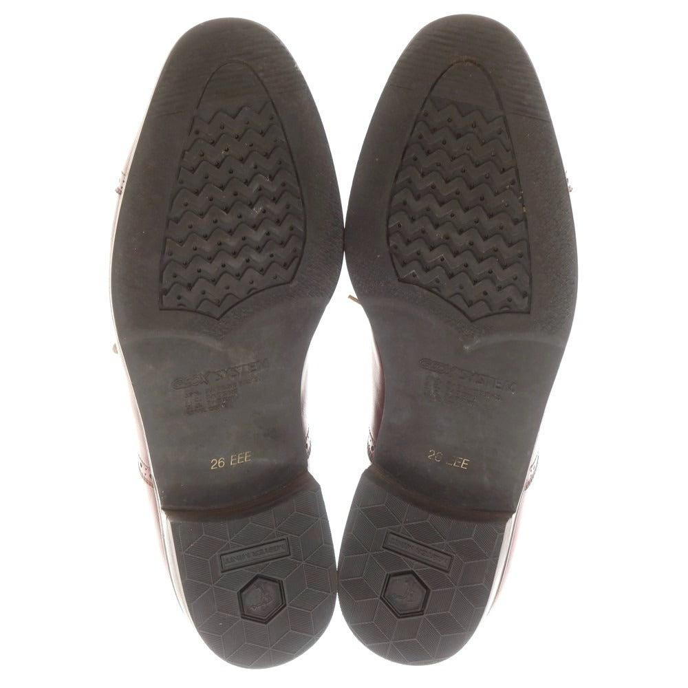 【中古】ジェオックス GEOX セミブローグ ドレスシューズ ブラウン【 26EEE 】【 状態ランクC 】【 メンズ 】