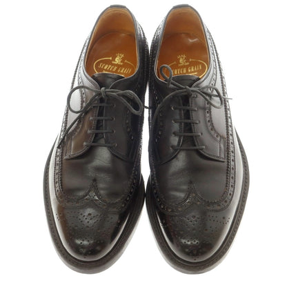 【中古】スコッチグレイン SCOTCH GRAIN ロングウイングチップ ドレスシューズ ブラック【 26EE 】【 状態ランクC 】【 メンズ 】