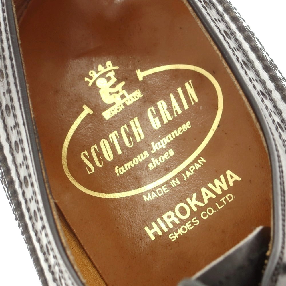 【中古】スコッチグレイン SCOTCH GRAIN ロングウイングチップ ドレスシューズ ブラック【 26EE 】【 状態ランクC 】【 メンズ 】