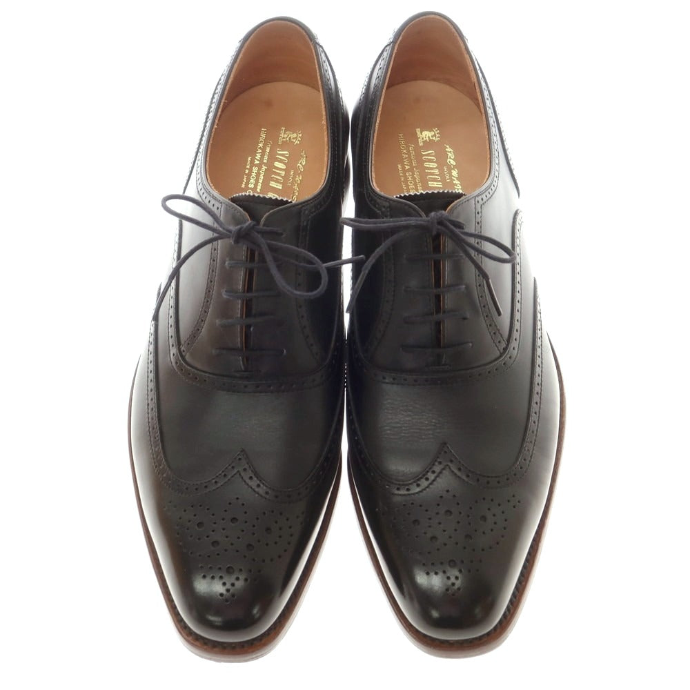 【中古】スコッチグレイン SCOTCH GRAIN ウイングチップ ドレスシューズ ブラック【 25EEE 】【 状態ランクA 】【 メンズ 】