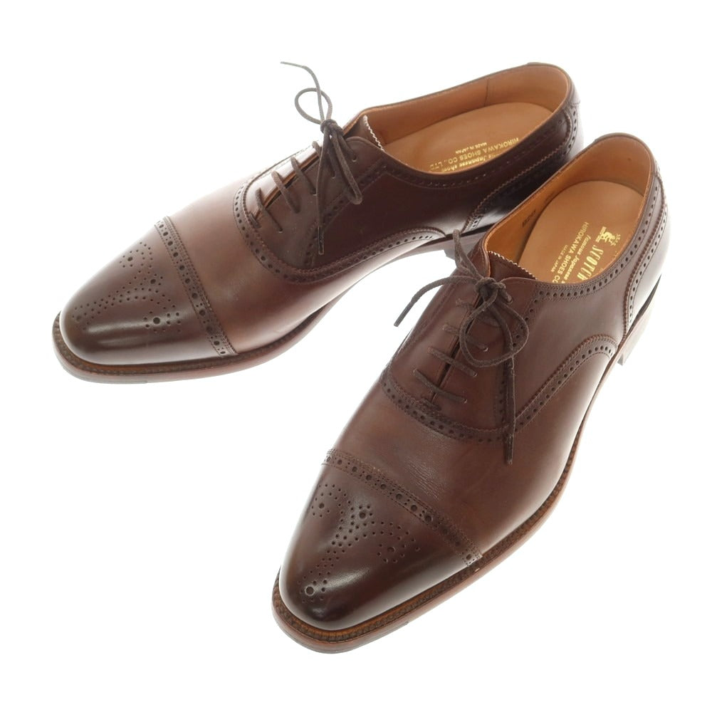 【中古】スコッチグレイン SCOTCH GRAIN セミブローグ ドレスシューズ ブラウン【 25 】【 状態ランクB 】【 メンズ 】