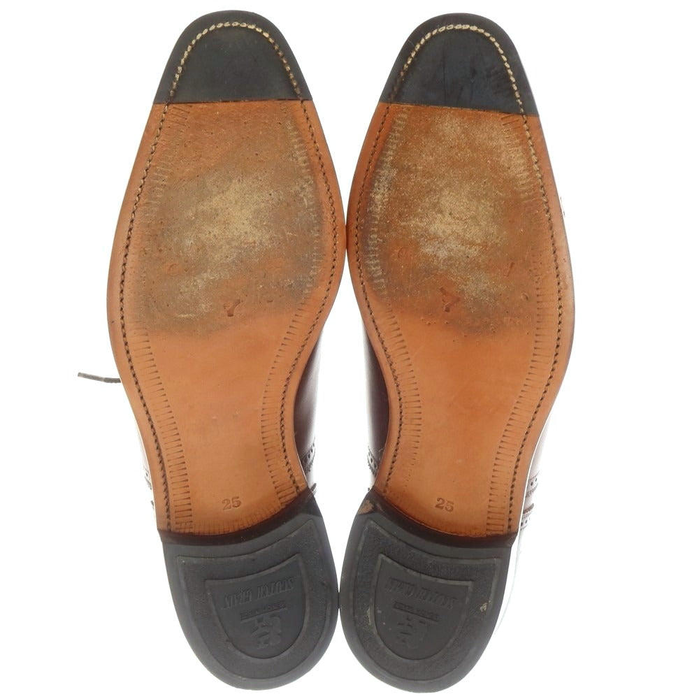 【中古】スコッチグレイン SCOTCH GRAIN セミブローグ ドレスシューズ ブラウン【 25 】【 状態ランクB 】【 メンズ 】