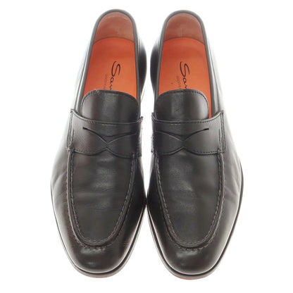 【中古】サントーニ Santoni コインローファー ブラック【 7 】【 状態ランクB 】【 メンズ 】