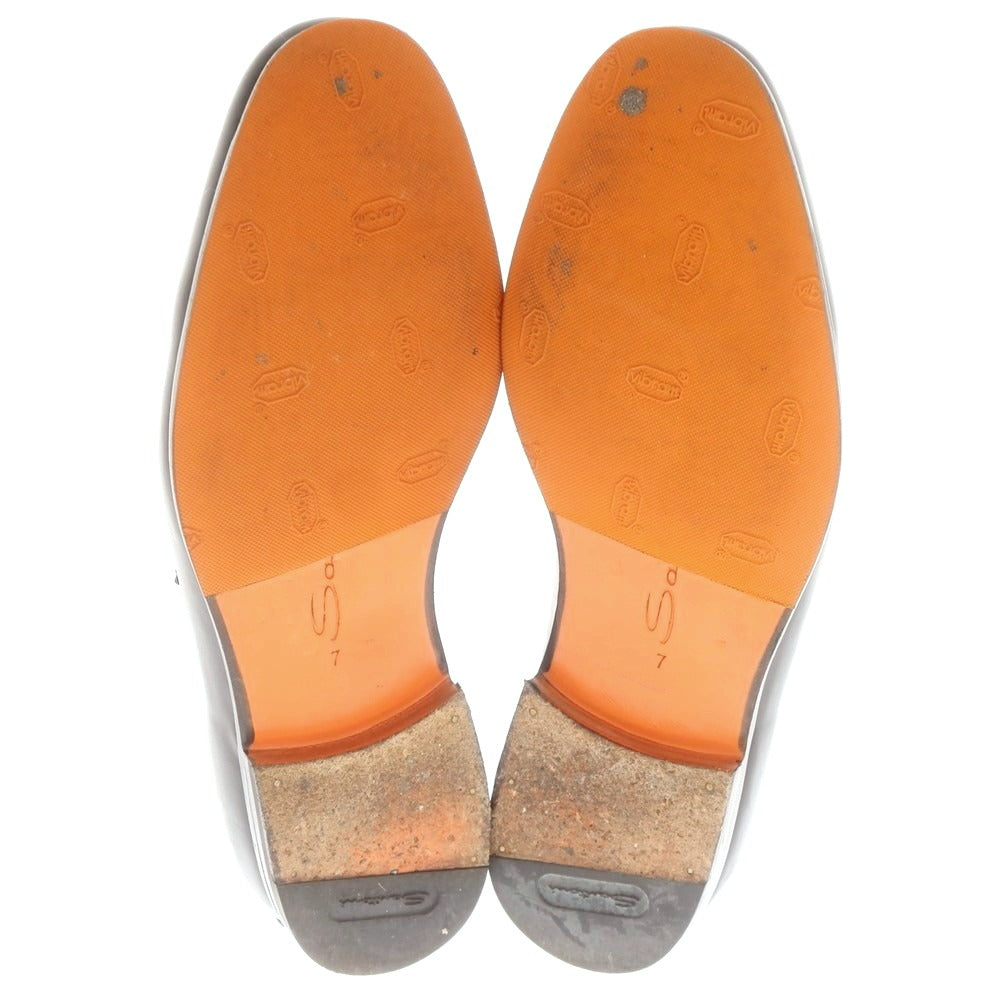 【中古】サントーニ Santoni コインローファー ブラック【 7 】【 状態ランクB 】【 メンズ 】