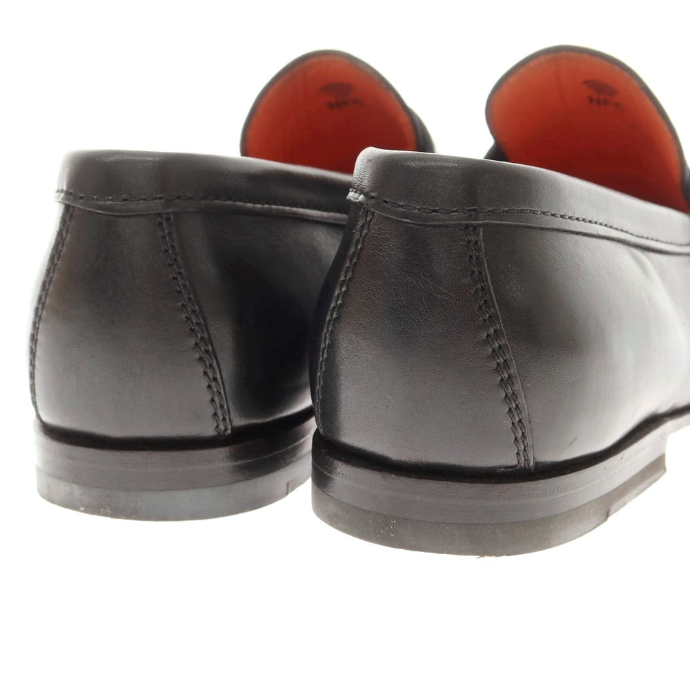 【中古】サントーニ Santoni コインローファー ブラック【 7 】【 状態ランクB 】【 メンズ 】