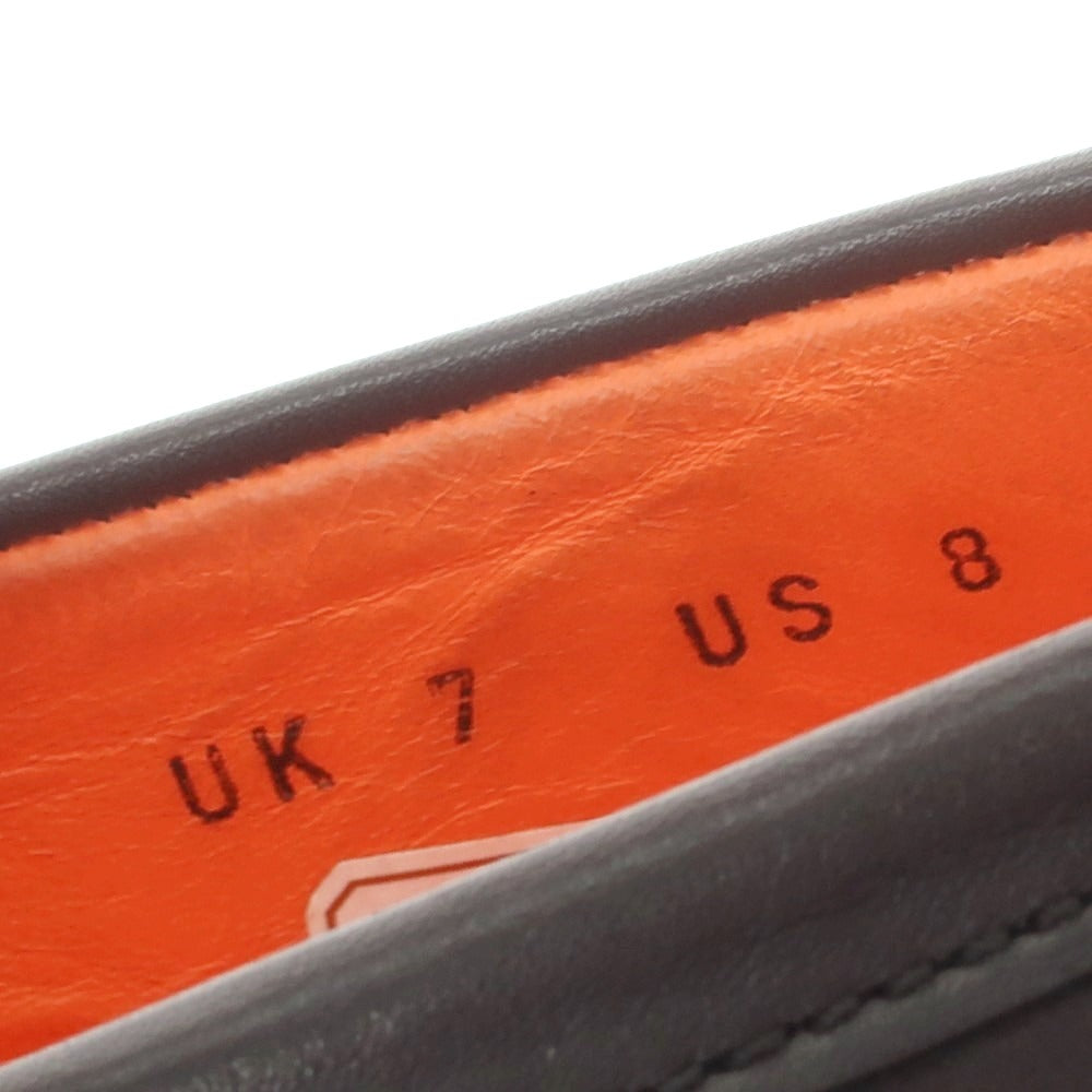 【中古】サントーニ Santoni コインローファー ブラック【 7 】【 状態ランクB 】【 メンズ 】