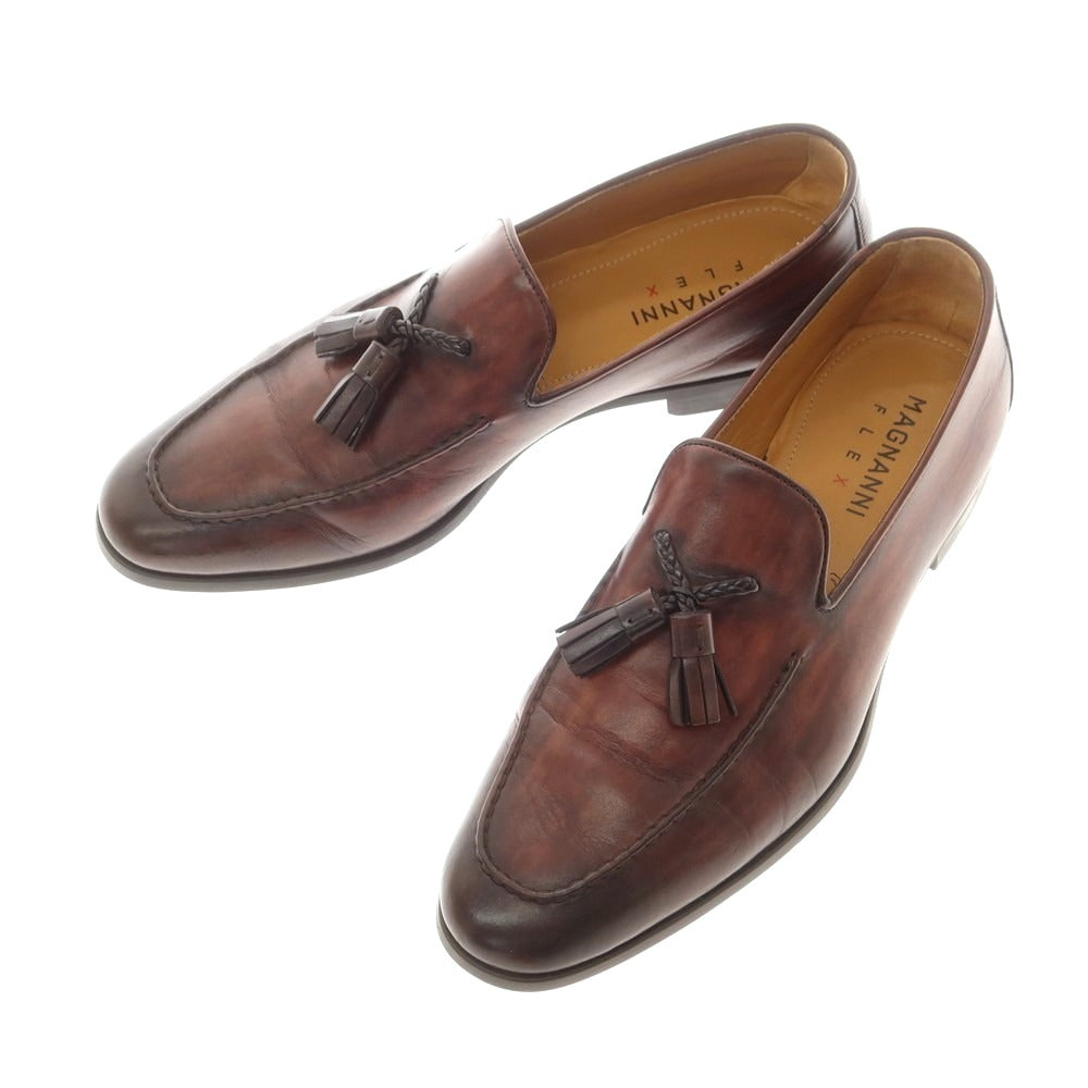 【中古】マグナーニ MAGNANNI タッセルローファー ブラウン【 40 】【 状態ランクB 】【 メンズ 】