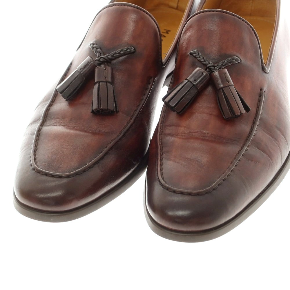 【中古】マグナーニ MAGNANNI タッセルローファー ブラウン【 40 】【 状態ランクB 】【 メンズ 】