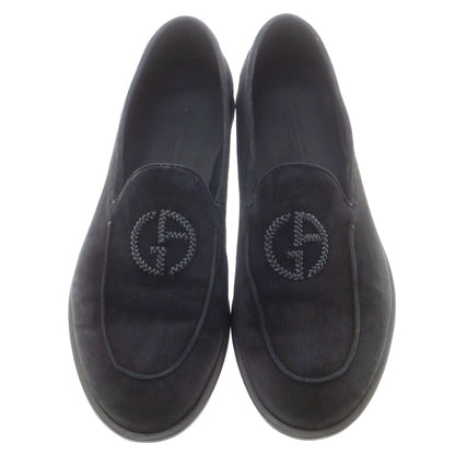 【中古】ジョルジオアルマーニ GIORGIO ARMANI スエード Uチップ スリッポン ダークネイビー【 7 】【 状態ランクA 】【 メンズ 】