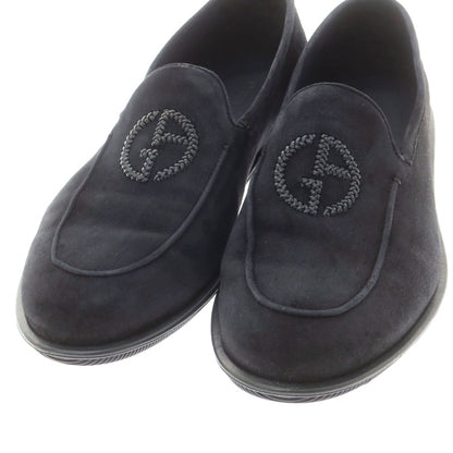 【中古】ジョルジオアルマーニ GIORGIO ARMANI スエード Uチップ スリッポン ダークネイビー【 7 】【 状態ランクA 】【 メンズ 】