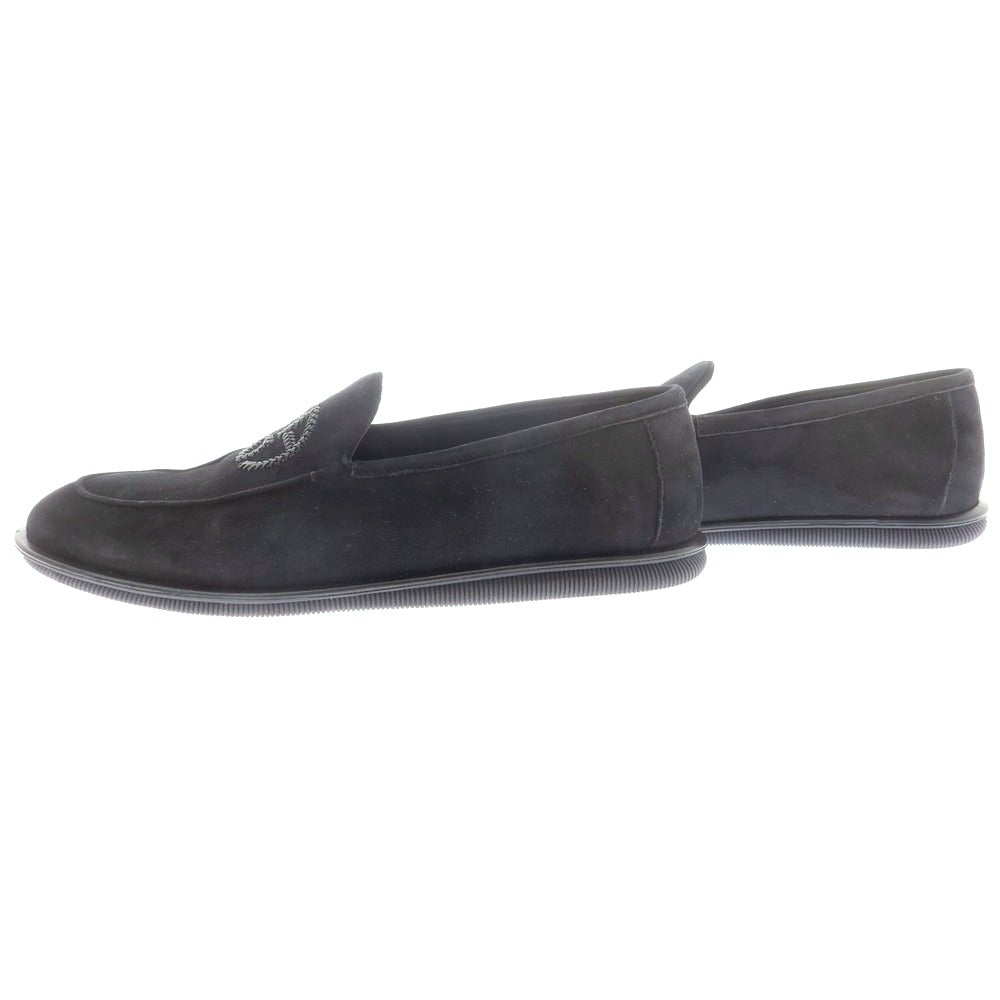 【中古】ジョルジオアルマーニ GIORGIO ARMANI スエード Uチップ スリッポン ダークネイビー【 サイズ7 】【 状態ランクA 】【 メンズ 】 [BPD]