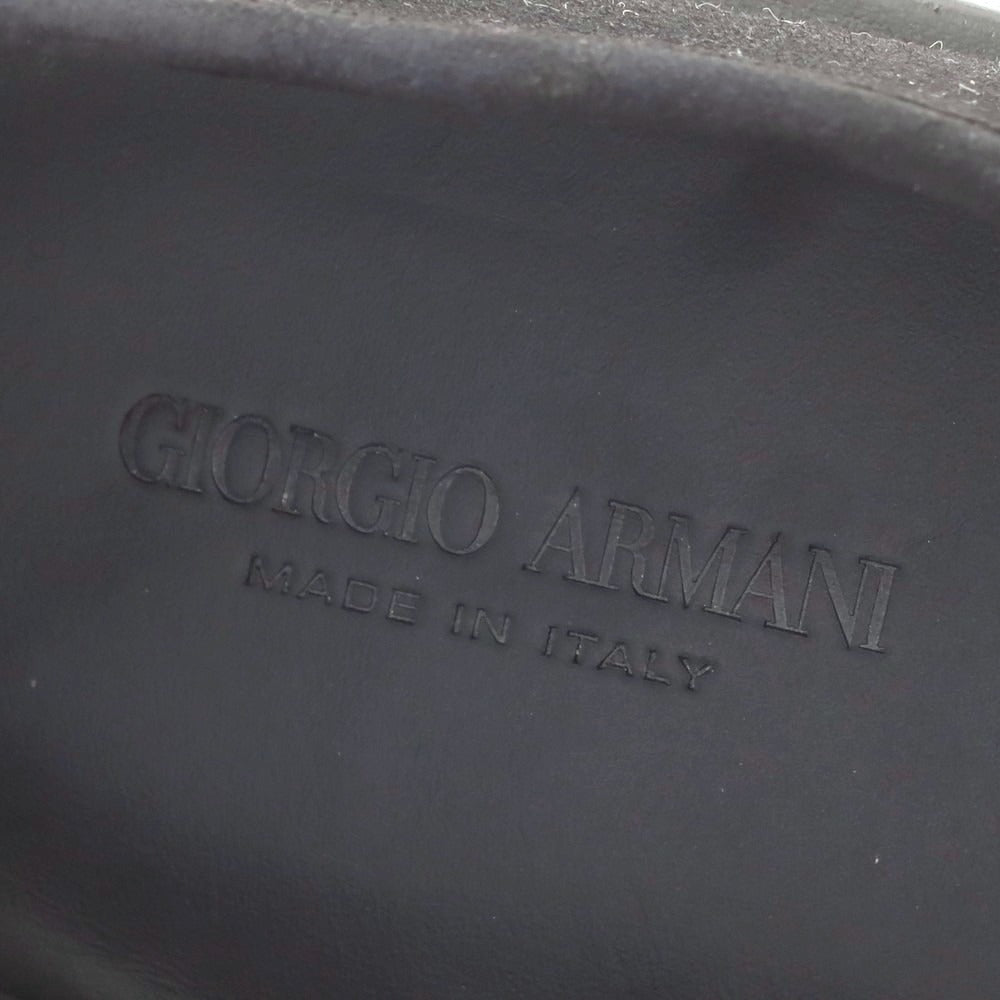【中古】ジョルジオアルマーニ GIORGIO ARMANI スエード Uチップ スリッポン ダークネイビー【 サイズ7 】【 状態ランクA 】【 メンズ 】 [BPD]