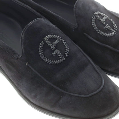 【中古】ジョルジオアルマーニ GIORGIO ARMANI スエード Uチップ スリッポン ダークネイビー【 7 】【 状態ランクA 】【 メンズ 】