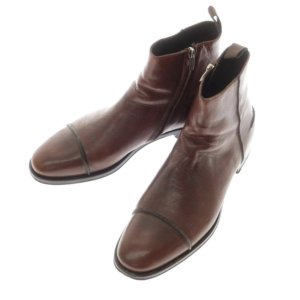 【中古】セルジオロッシ Sergio Rossi サイドジップ ブーツ ブラウン【 6 1/2 】【 状態ランクC 】【 メンズ 】