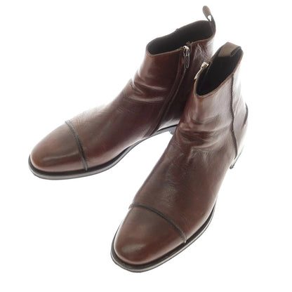 【中古】セルジオロッシ Sergio Rossi サイドジップ ブーツ ブラウン【 6 1/2 】【 状態ランクC 】【 メンズ 】