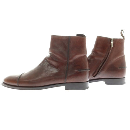 【中古】セルジオロッシ Sergio Rossi サイドジップ ブーツ ブラウン【 6 1/2 】【 状態ランクC 】【 メンズ 】