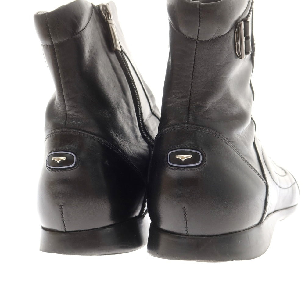 【中古】アルベルトガルディアーニ Alberto Guardiani レザー サイドジップブーツ ブラック【 41 】【 状態ランクB 】【 メンズ 】