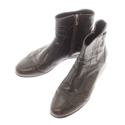 【中古】アルベルトガルディアーニ Alberto Guardiani レザー サイドジップブーツ ダークブラウン【 41 】【 状態ランクB 】【 メンズ 】