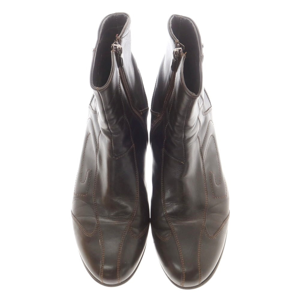 【中古】アルベルトガルディアーニ Alberto Guardiani レザー サイドジップブーツ ダークブラウン【 41 】【 状態ランクB 】【 メンズ 】