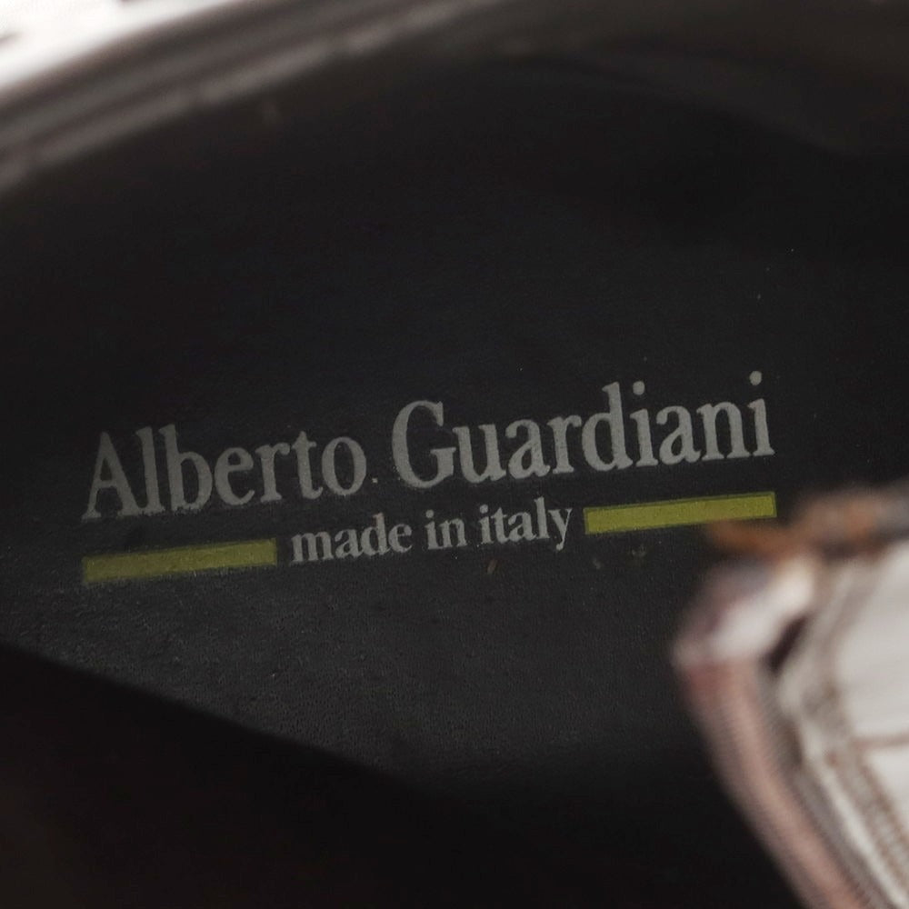 【中古】アルベルトガルディアーニ Alberto Guardiani レザー サイドジップブーツ ダークブラウン【 41 】【 状態ランクB 】【 メンズ 】