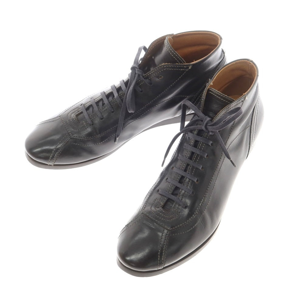 【中古】フランチェスケッティ FRANCESCHETTI レザー レースアップブーツ ブラック【 7 1/2位 】【 状態ランクC 】【 メンズ 】