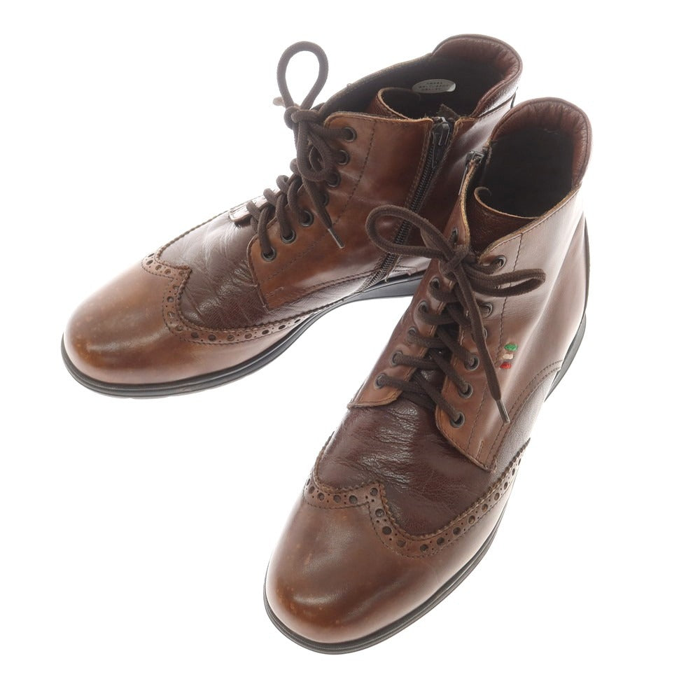 【中古】ライオン LION ウイングチップ ブーツ ブラウン【 41 】【 状態ランクC 】【 メンズ 】
