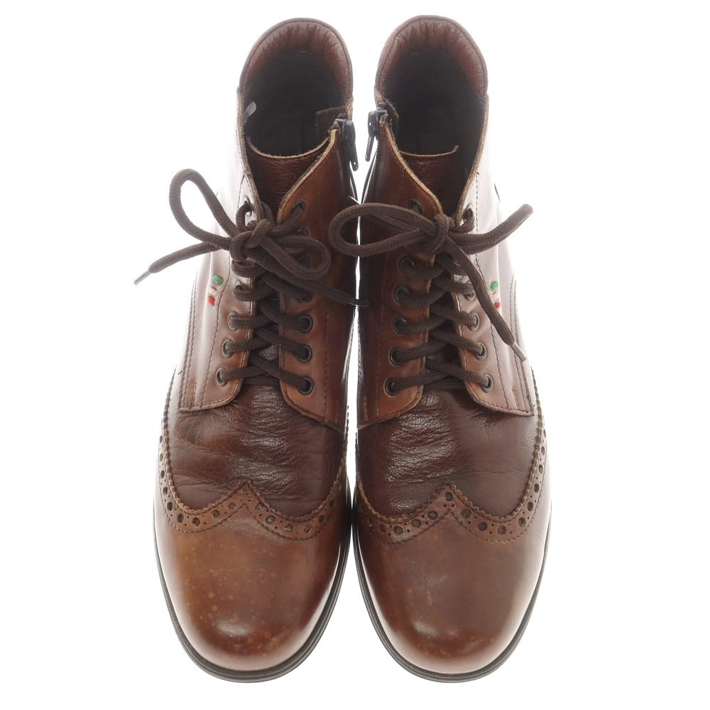 【中古】ライオン LION ウイングチップ ブーツ ブラウン【 41 】【 状態ランクC 】【 メンズ 】