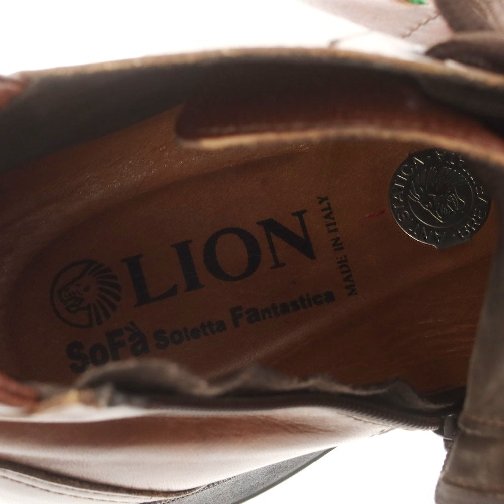 【中古】ライオン LION ウイングチップ ブーツ ブラウン【 41 】【 状態ランクC 】【 メンズ 】