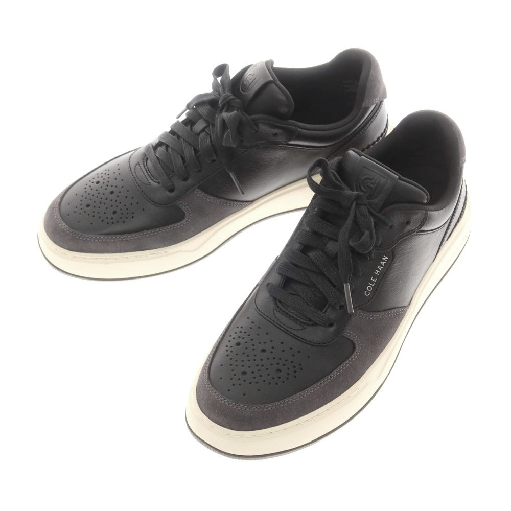 【中古】コールハーン COLE HAAN レザー スニーカー ブラックxグレー【 9M 】【 状態ランクA 】【 メンズ 】