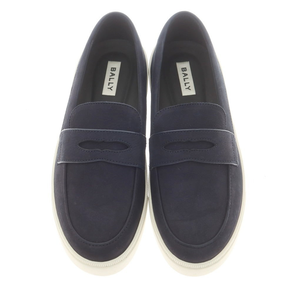 【中古】バリー BALLY ヌバックレザー コインローファースニーカー ネイビー【 41 1/2 】【 状態ランクA 】【 メンズ 】