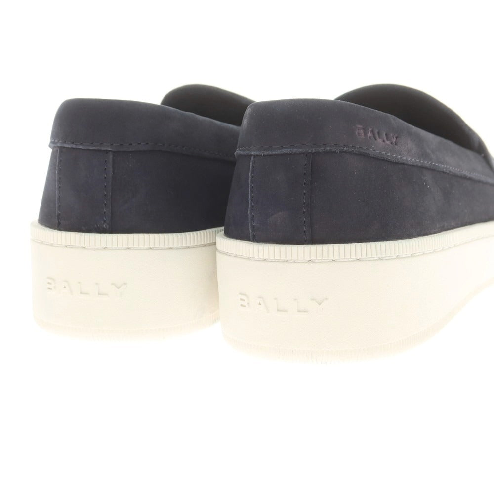 【中古】バリー BALLY ヌバックレザー コインローファースニーカー ネイビー【 41 1/2 】【 状態ランクA 】【 メンズ 】