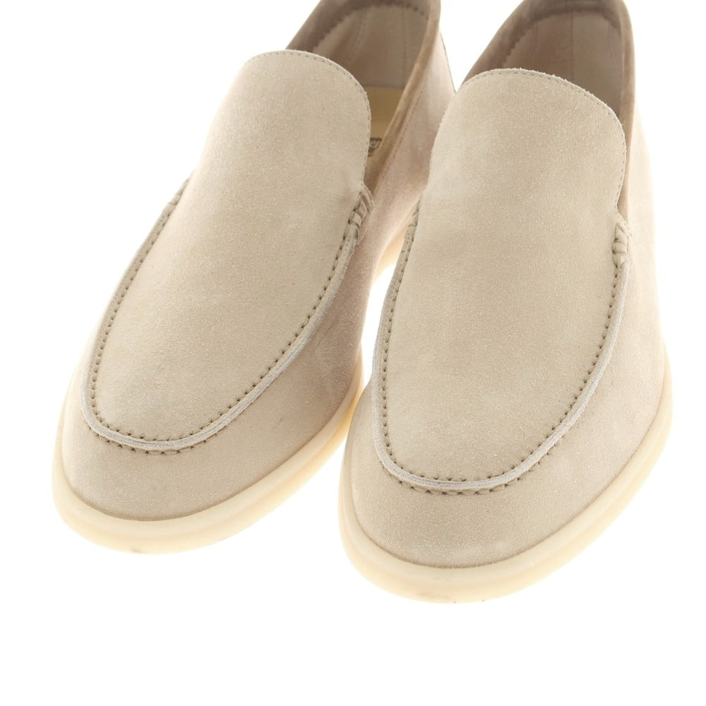 【中古】ロロピアーナ Loro Piana スエード Uチップヴァンプローファー ベージュ【 41 1/2 】【 状態ランクB 】【 メンズ 】