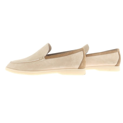 【中古】ロロピアーナ Loro Piana スエード Uチップヴァンプローファー ベージュ【 41 1/2 】【 状態ランクB 】【 メンズ 】