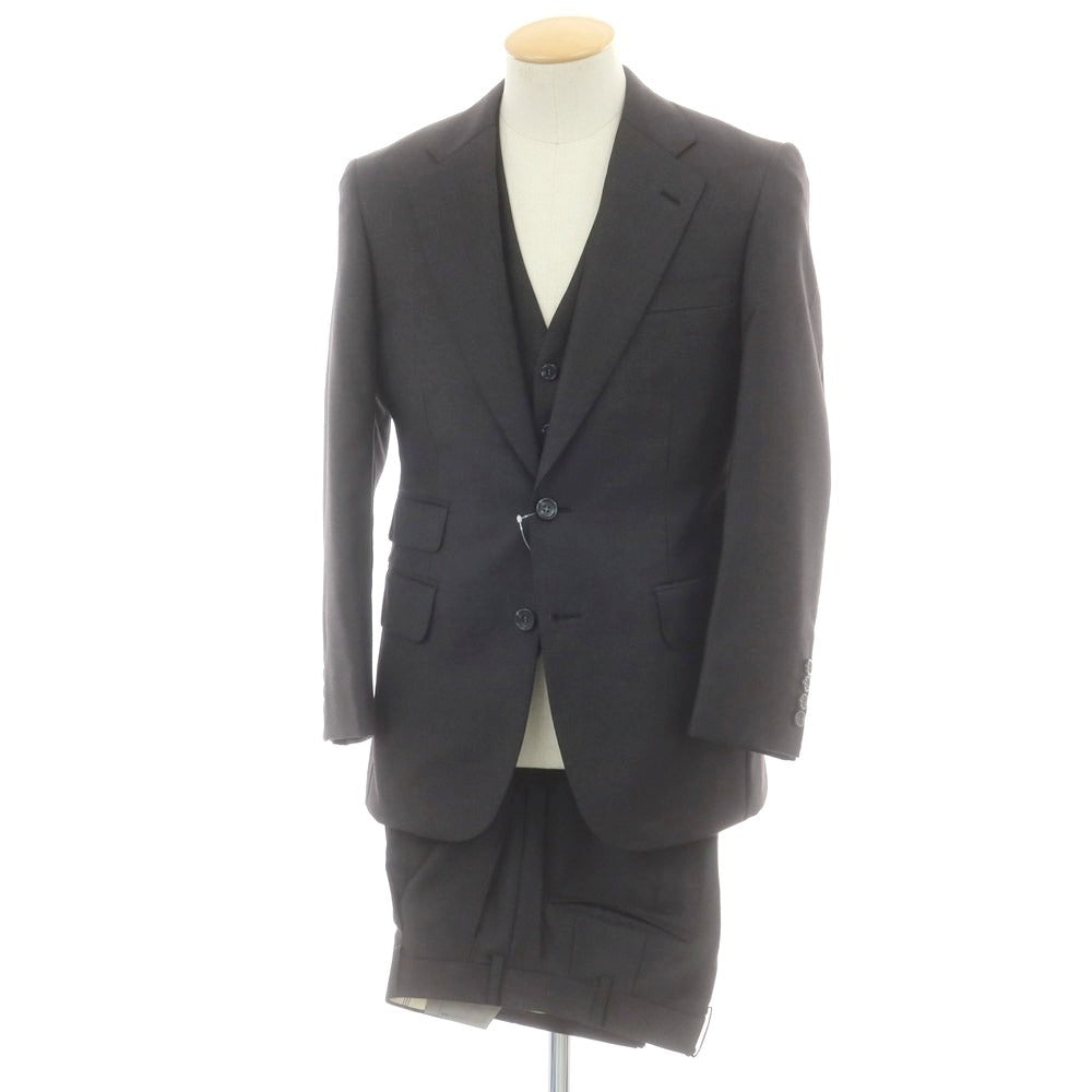 【中古】タカハシヨウフクテン 高橋洋服店 ウール スリーピース 2つボタンスーツ チャコールグレー【 表記なし(Ｓ位） 】【 状態ランクB 】【 メンズ 】