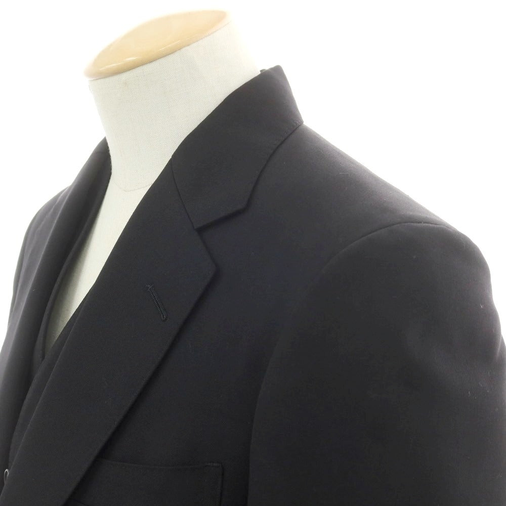 【中古】バタクハウスカット batak house cut ウールモヘヤ スリーピース 2つボタンスーツ ブラック【 表記なし(Ｓ位） 】【 状態ランクB 】【 メンズ 】