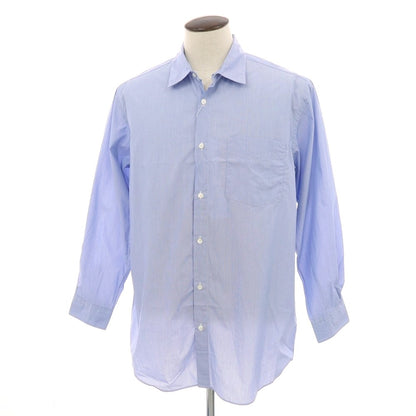 【中古】【未使用】ヤマトヤシャツ 大和屋シャツ adam et rope別注 コットン ストライプ レギュラーカラー カジュアルシャツ ブルーxホワイト【サイズL】【 状態ランクS 】【 メンズ 】