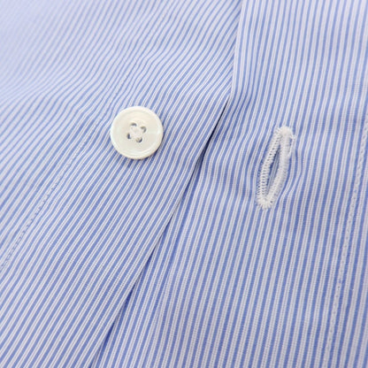 【中古】【未使用】ヤマトヤシャツ 大和屋シャツ adam et rope別注 コットン ストライプ レギュラーカラー カジュアルシャツ ブルーxホワイト【サイズL】【 状態ランクS 】【 メンズ 】