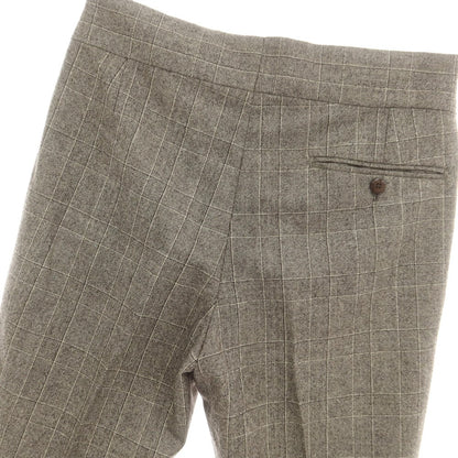 【中古】シャマット Sciamat ウール チェック ドレススラックスパンツ ウォームグレー系【 46 】【 状態ランクC 】【 メンズ 】