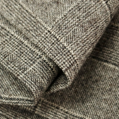 【中古】シャマット Sciamat ウール チェック ドレススラックスパンツ ウォームグレー系【 46 】【 状態ランクC 】【 メンズ 】