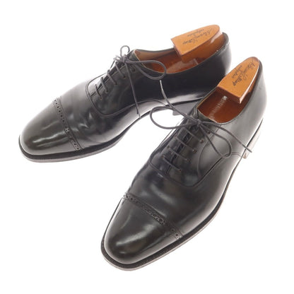 【中古】シルバノラッタンジ Silvano Lattanzi サンモトヤマ別注 コードバン ストレートチップ ドレスシューズ ブラック【 7 1/2 】【 状態ランクC 】【 メンズ 】
