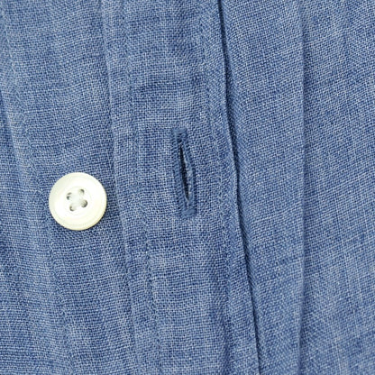 【中古】フェアファクス FAIRFAX リネン カジュアルシャツ ネイビーブルー【サイズLL】【 状態ランクC 】【 メンズ 】