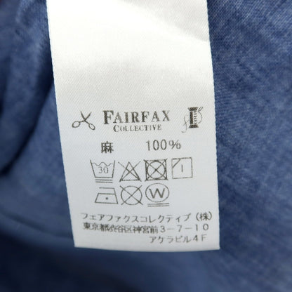 【中古】フェアファクス FAIRFAX リネン カジュアルシャツ ネイビーブルー【サイズLL】【 状態ランクC 】【 メンズ 】