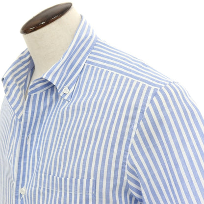 【中古】ダーバン D’URBAN コットン ストライプ 半袖シャツ ブルーxホワイト【サイズ43】【 状態ランクB 】【 メンズ 】