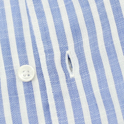 【中古】ダーバン D’URBAN コットン ストライプ 半袖シャツ ブルーxホワイト【サイズ43】【 状態ランクB 】【 メンズ 】